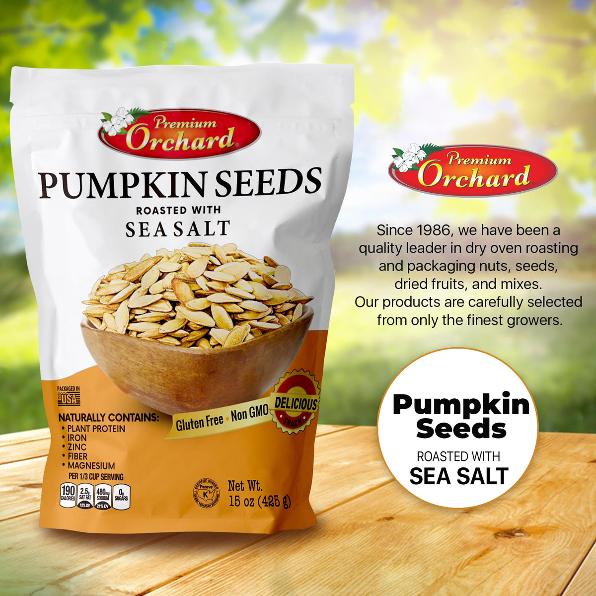 Premium Orchard mixed nuts and seeds pack for versatile snacking