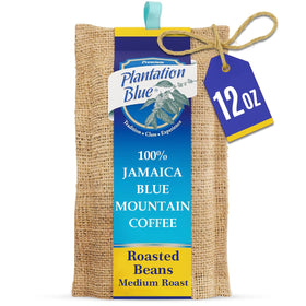 Premium Plantation Blue Tradition Class Experience Blue Mountain coffee bag highlighting premium packaging and freshness.