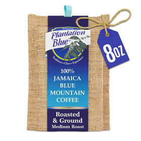 Premium Plantation Blue Tradition Class Experience 100% Blue Mountain coffee bag with valve preserves freshness.