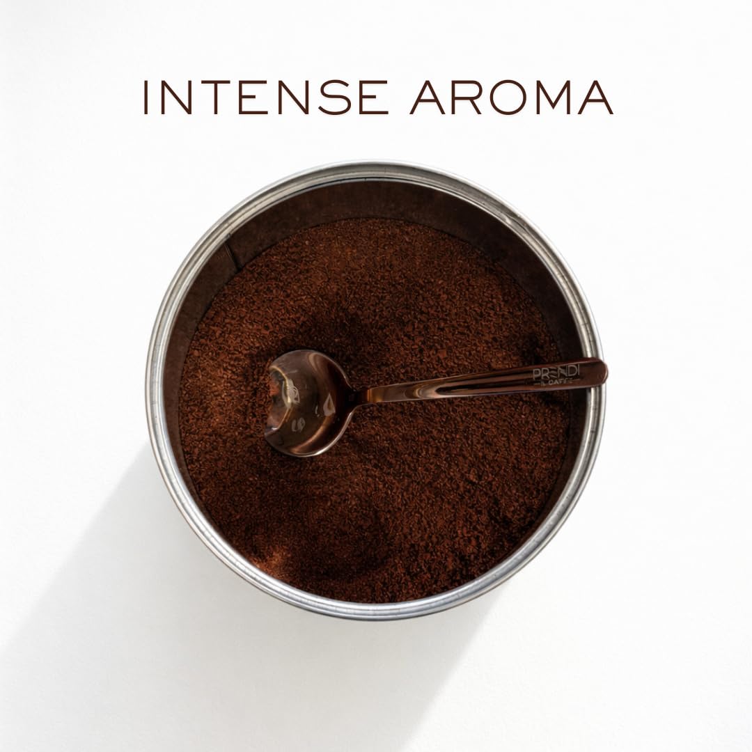 Aromatic Prendi Napoli espresso shot with intense flavor and lingering aroma.