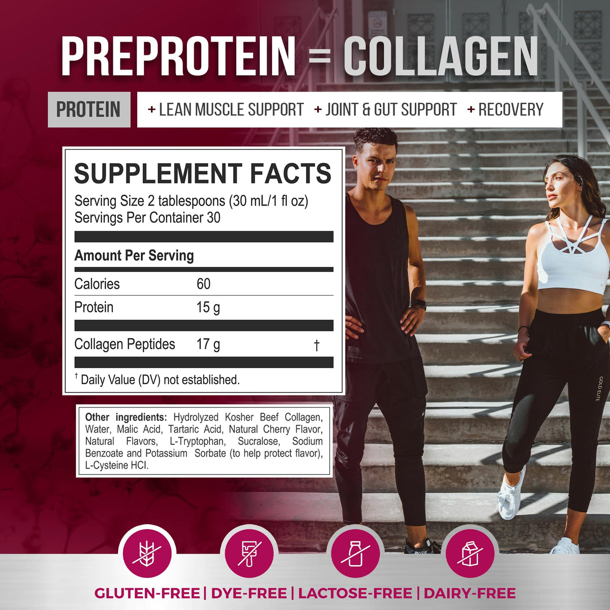 PreProtein 15 diet-friendly packaging emphasizes sugar-free design.