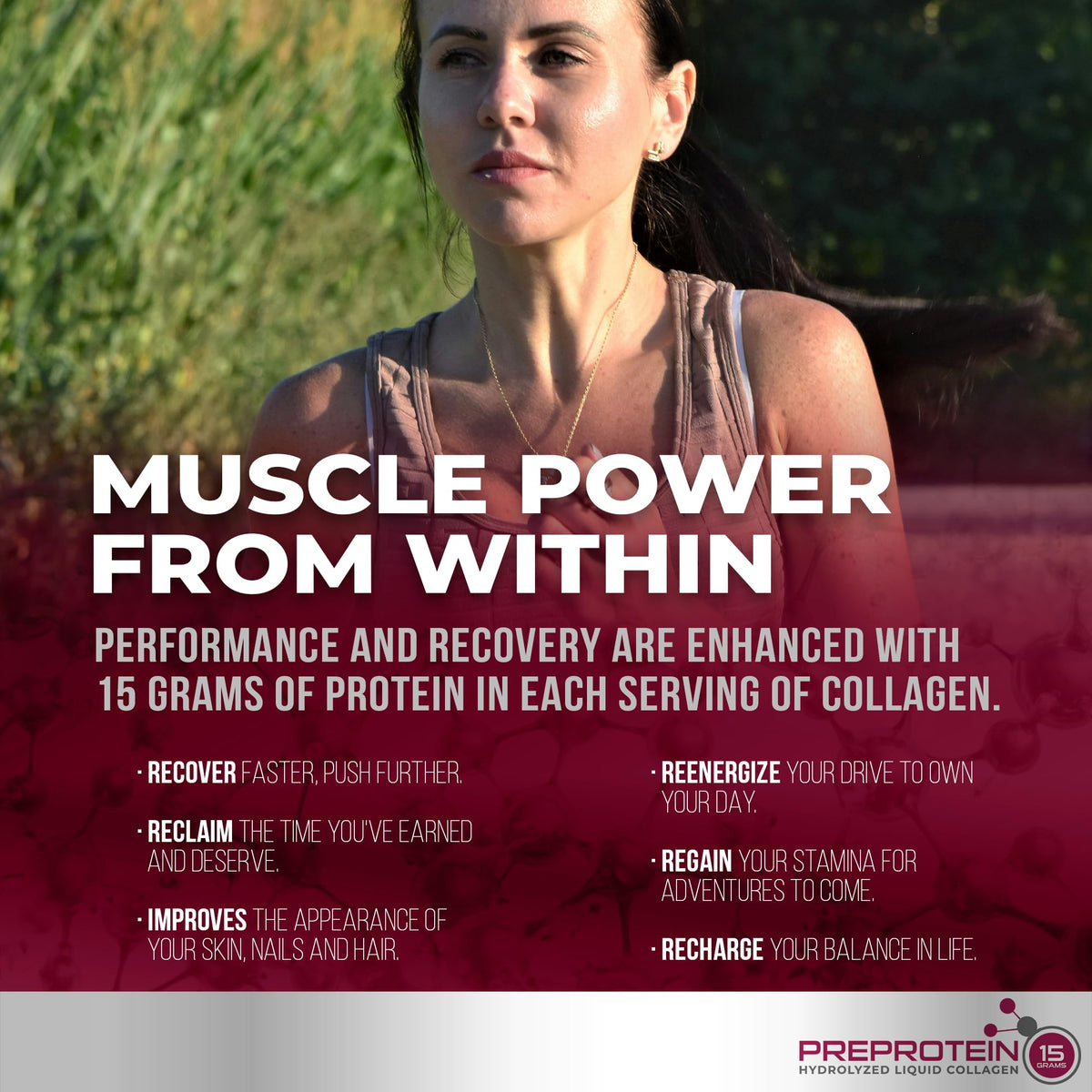 PreProtein 15 patient-use scene suggests supportive nutrition handy.