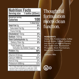 PRÉS Protein Coffee Caramel close-up shows creamy texture and clean flavor.