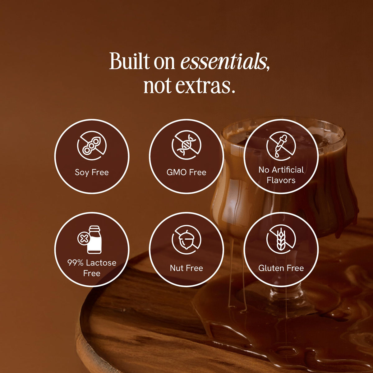PRÉS Protein Coffee Caramel pour image emphasizes easy grab-and-go fueling.