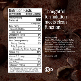 PRÉS mocha flavor close-up highlighting real cocoa and cold brew richness.