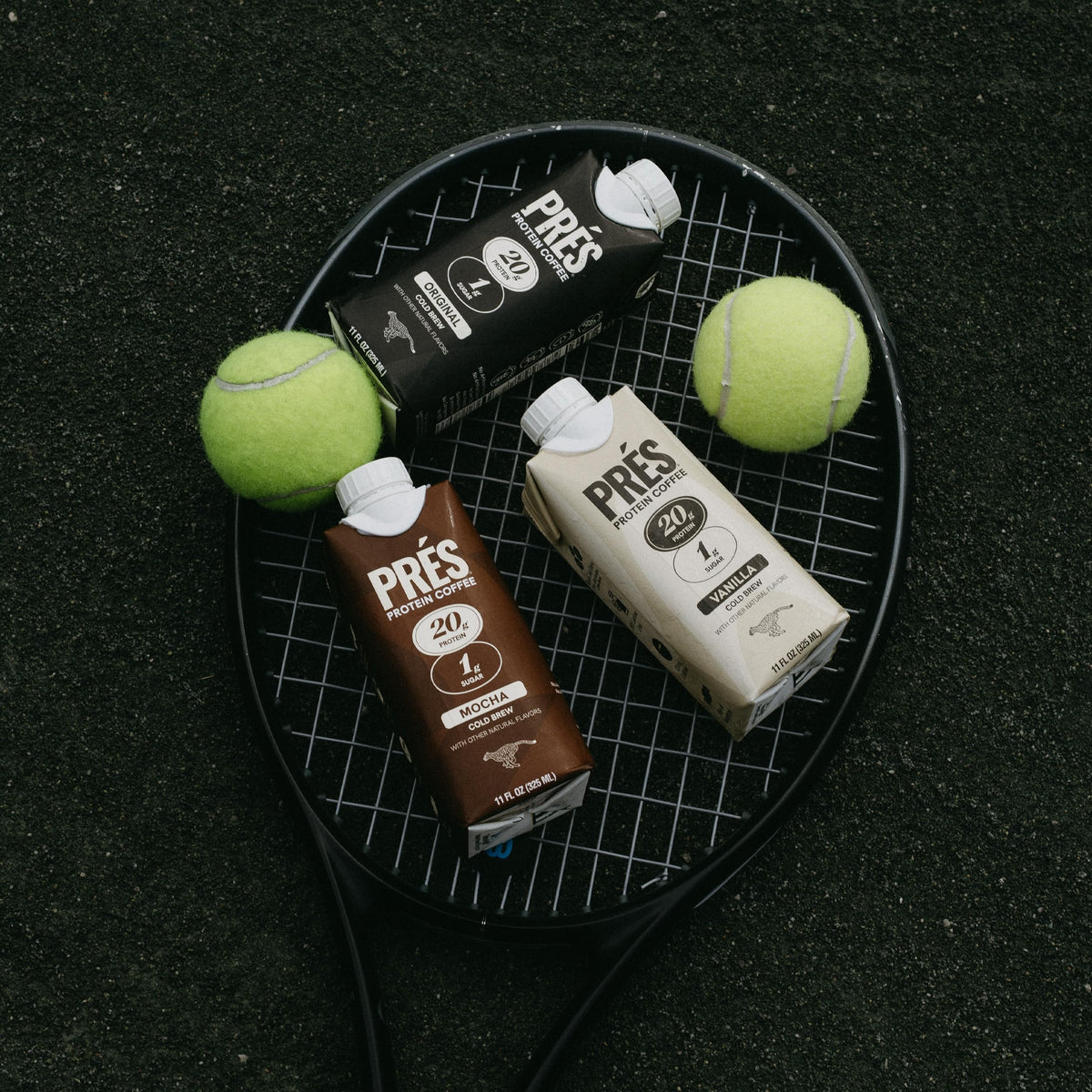 PRÉS Protein Coffee Vanilla bottle with smooth taste and 20g protein.