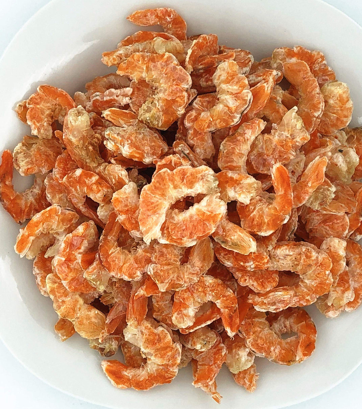 President Brand dried shrimp meat closeup ready-to-use protein.