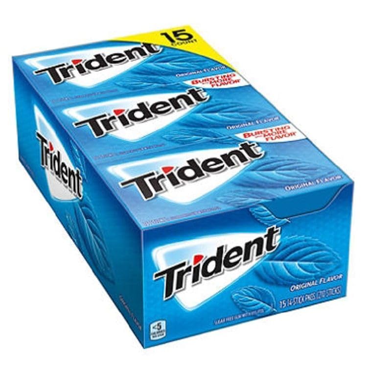 Prestige Living Trident Original Sugar Free Gum 15ct: long-lasting flavor with fewer calories.