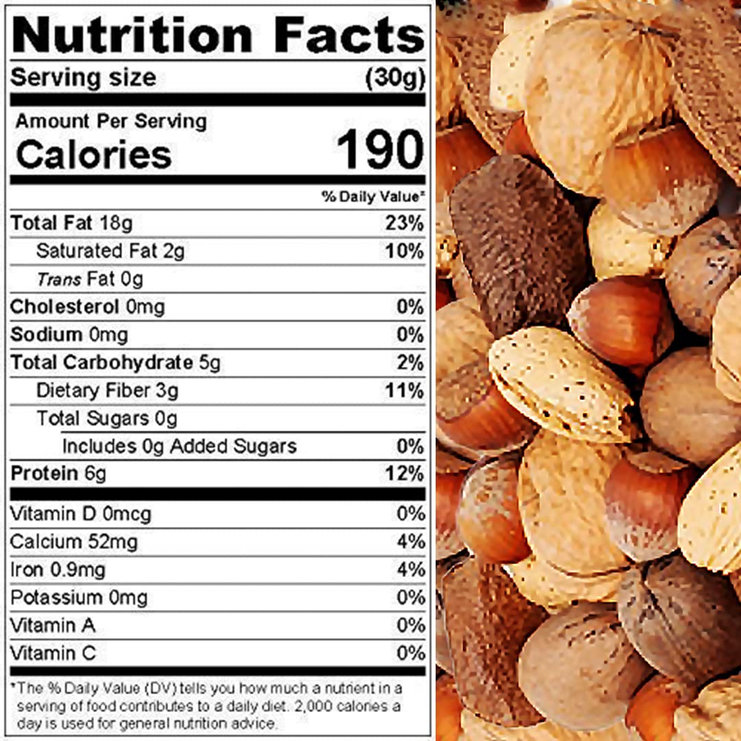 Presto Sales almonds in shell closeup, versatile mix for salads or munching.