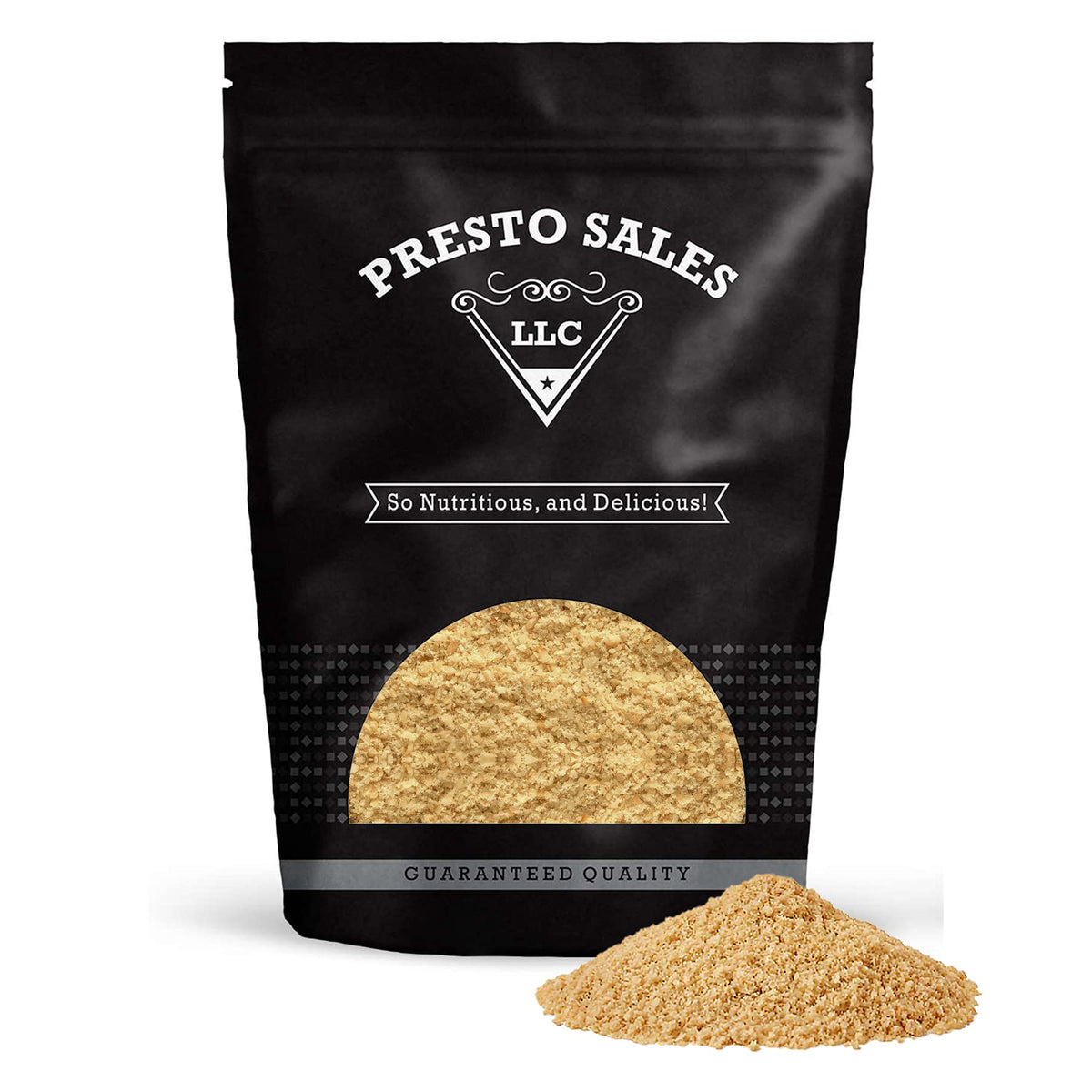 Presto Sales walnut flour Californian bag closeup, fresh flavor for baking