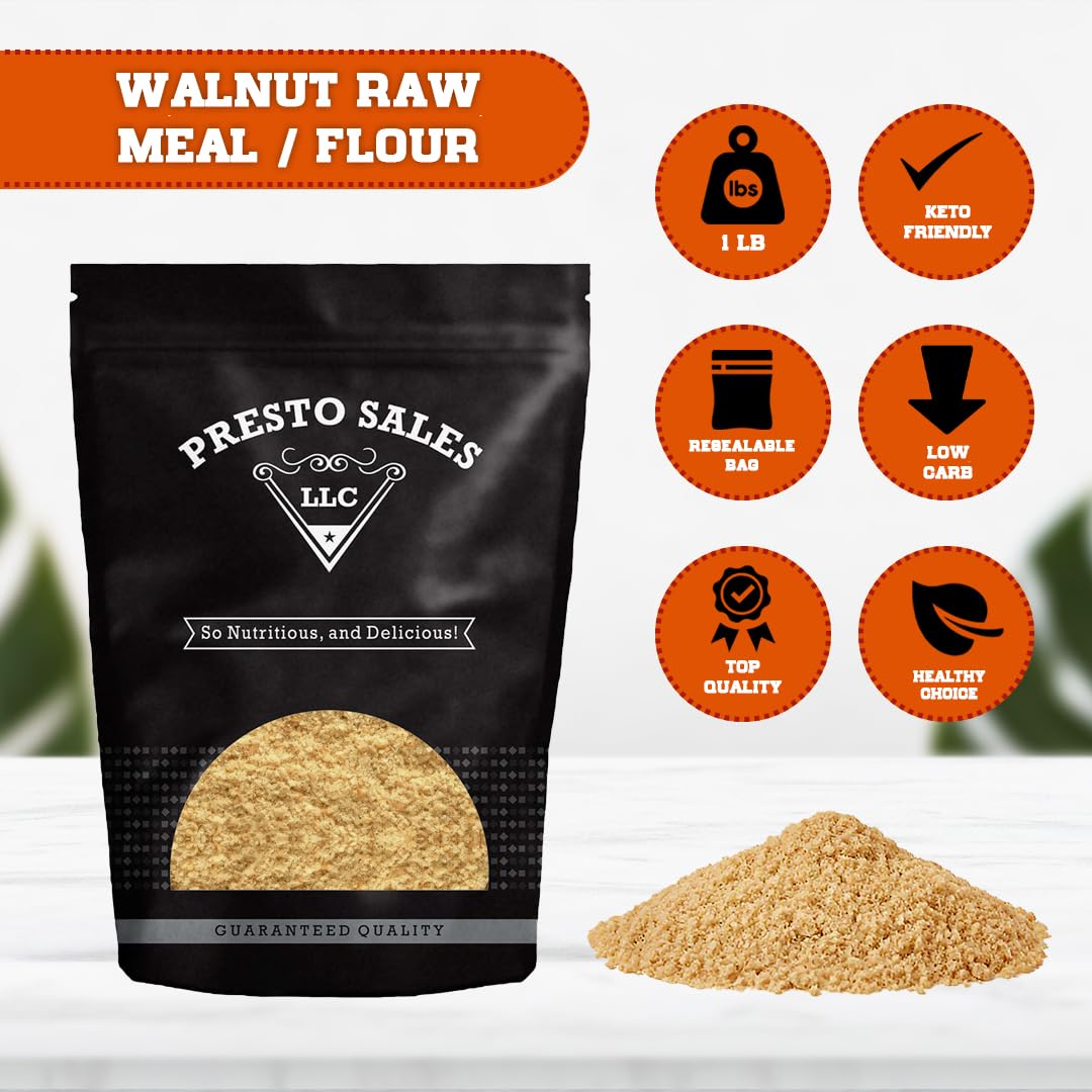 Presto Sales walnut flour ground texture, ideal for healthy cookies