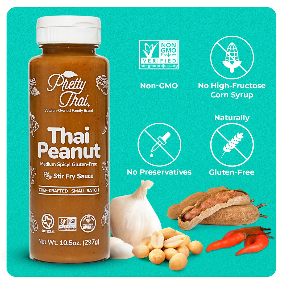 Pretty Thai Peanut Sauce over noodles for a quick, flavorful dinner.