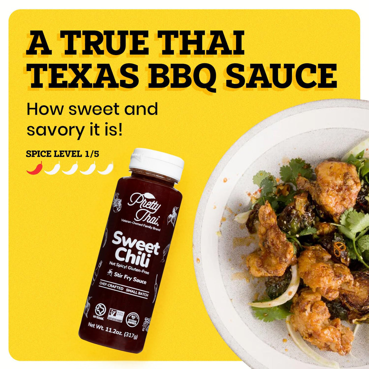 Pretty Thai Sweet Chili BBQ glaze enhances grilled proteins.