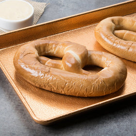 Pretzelhaus 6 oz plain pretzel, individual wrappers suggest freshness for anytime snacking.