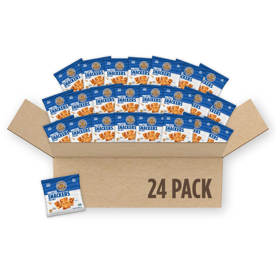 PRETZELIZED Classic Sea Salt pack front view, ideal for on the go
