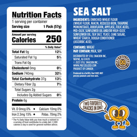 Pretzelized Snackers Sea Salt cracker-pretzel hybrid bite with crisp texture
