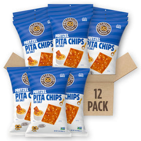 PRETZELIZED Snacks Pretzel Pita Chips sea salt bag, crispy and crave-worthy.