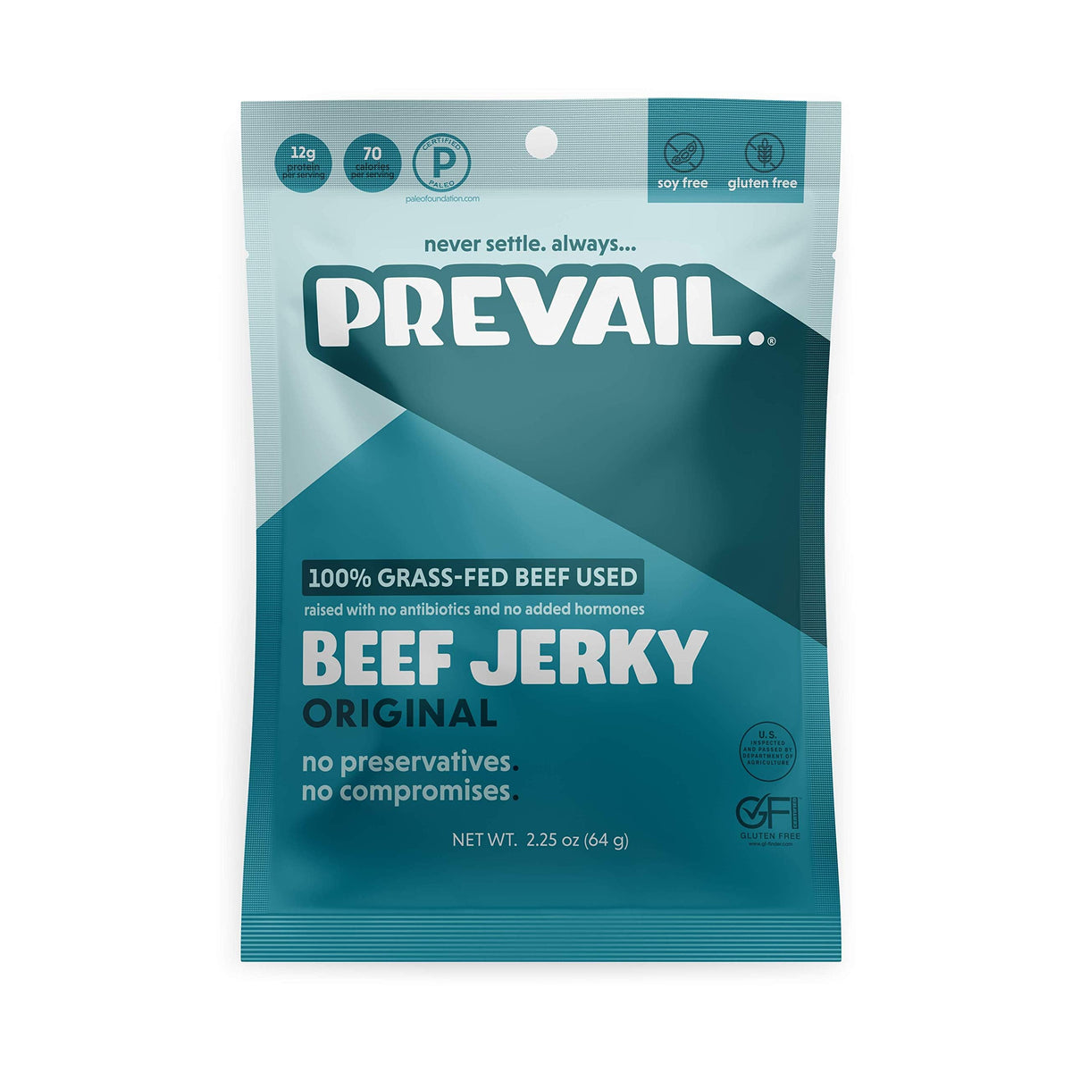 Prevail Jerky Original serving suggestion on a picnic table.