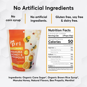 P.R.I clean-label ingredients showing organic sugar and syrup