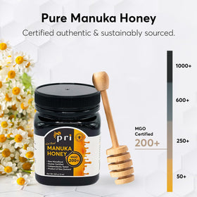 PRI Manuka honey lab test label confirms batch-specific purity