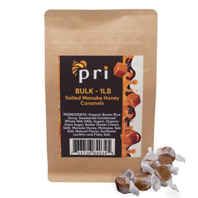 P.R.I Manuka honey caramel bulk bag ready for sharing at offices or gatherings