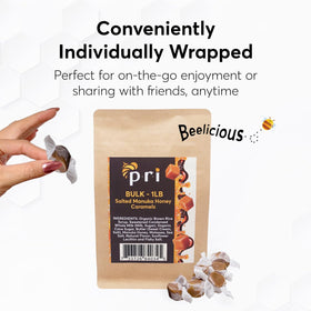 P.R.I Manuka caramel individually wrapped for freshness and easy gifting