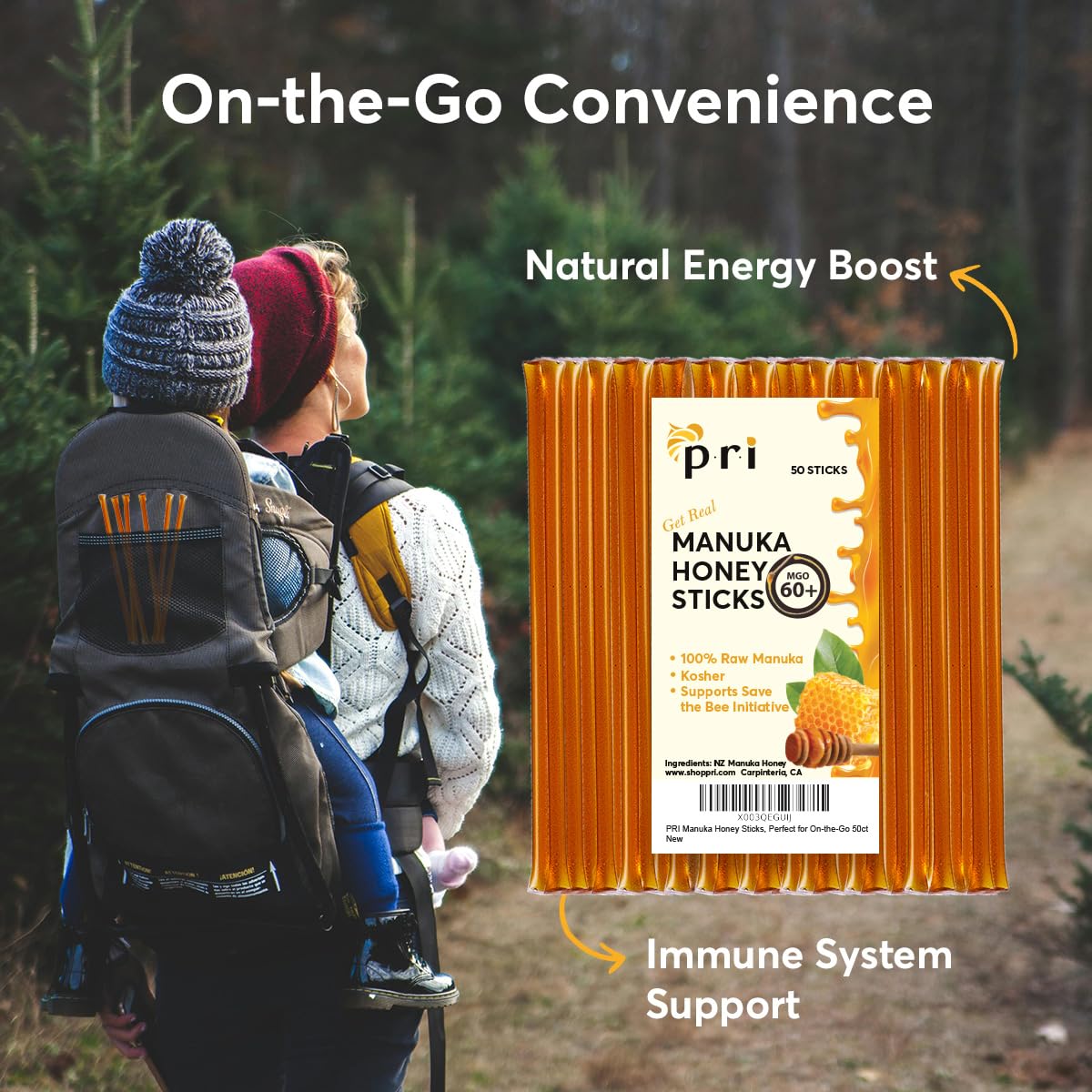 P.R.I Manuka Honey Sticks added to tea for natural sweetness and convenience.