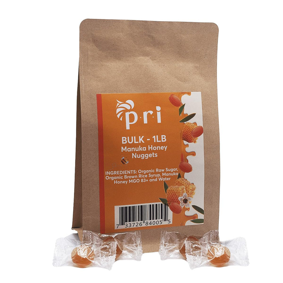 P.R.I Manuka Nuggets 1 lb bulk bag ideal for sharing at home or in the office