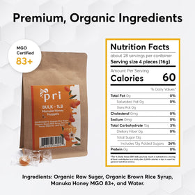 P.R.I Manuka Nuggets made in New Zealand with real Manuka honey