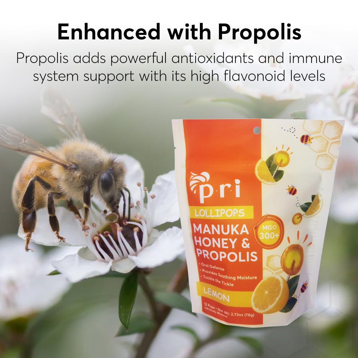 P.R.I MGO 300+ Manuka honey detail highlighting premium ingredient