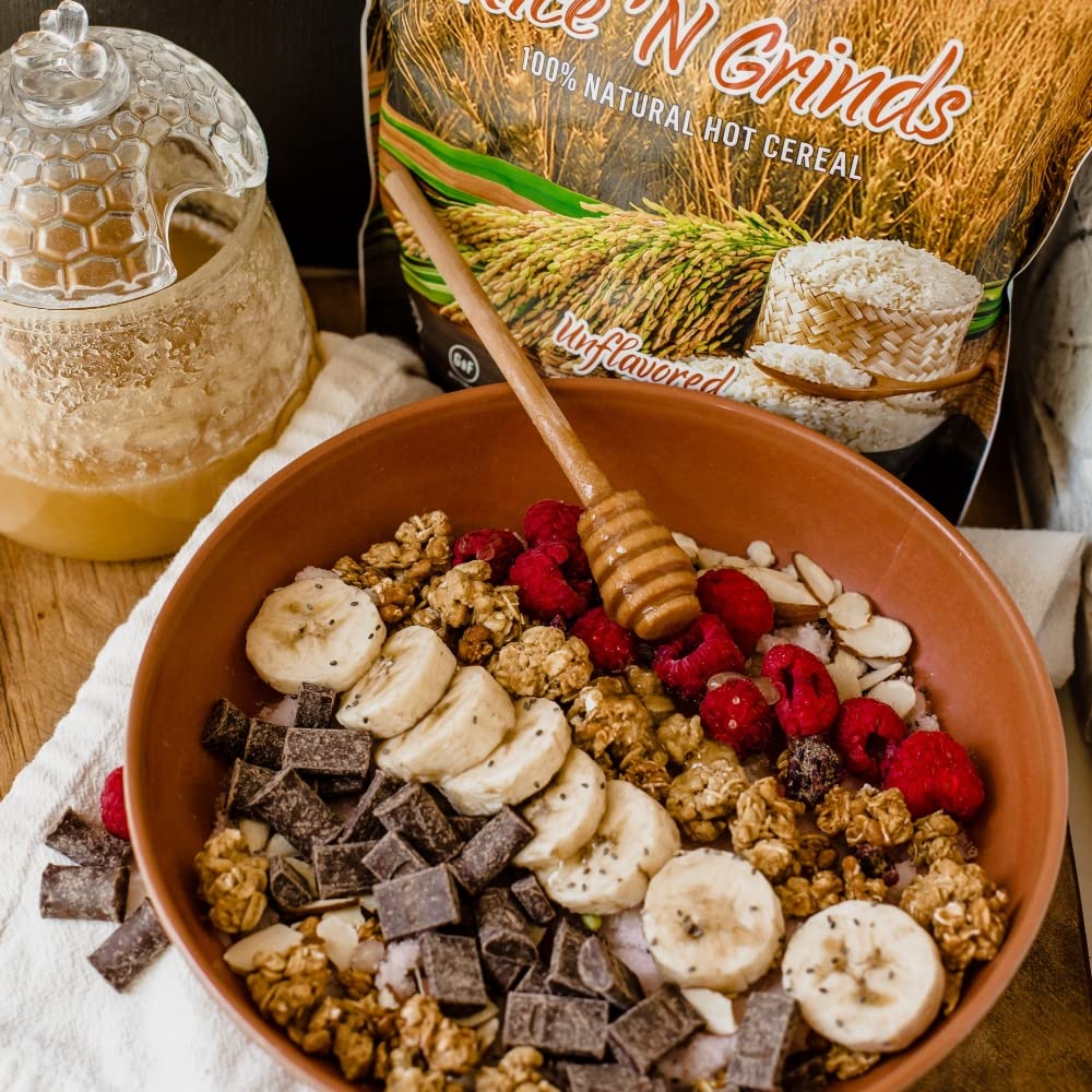 Pride Foods Rice 'N Grinds gluten-free non-GMO seal, trusted ingredient transparency