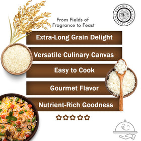Pride Of India Basmati Rice pairing well with curries and fried rice.