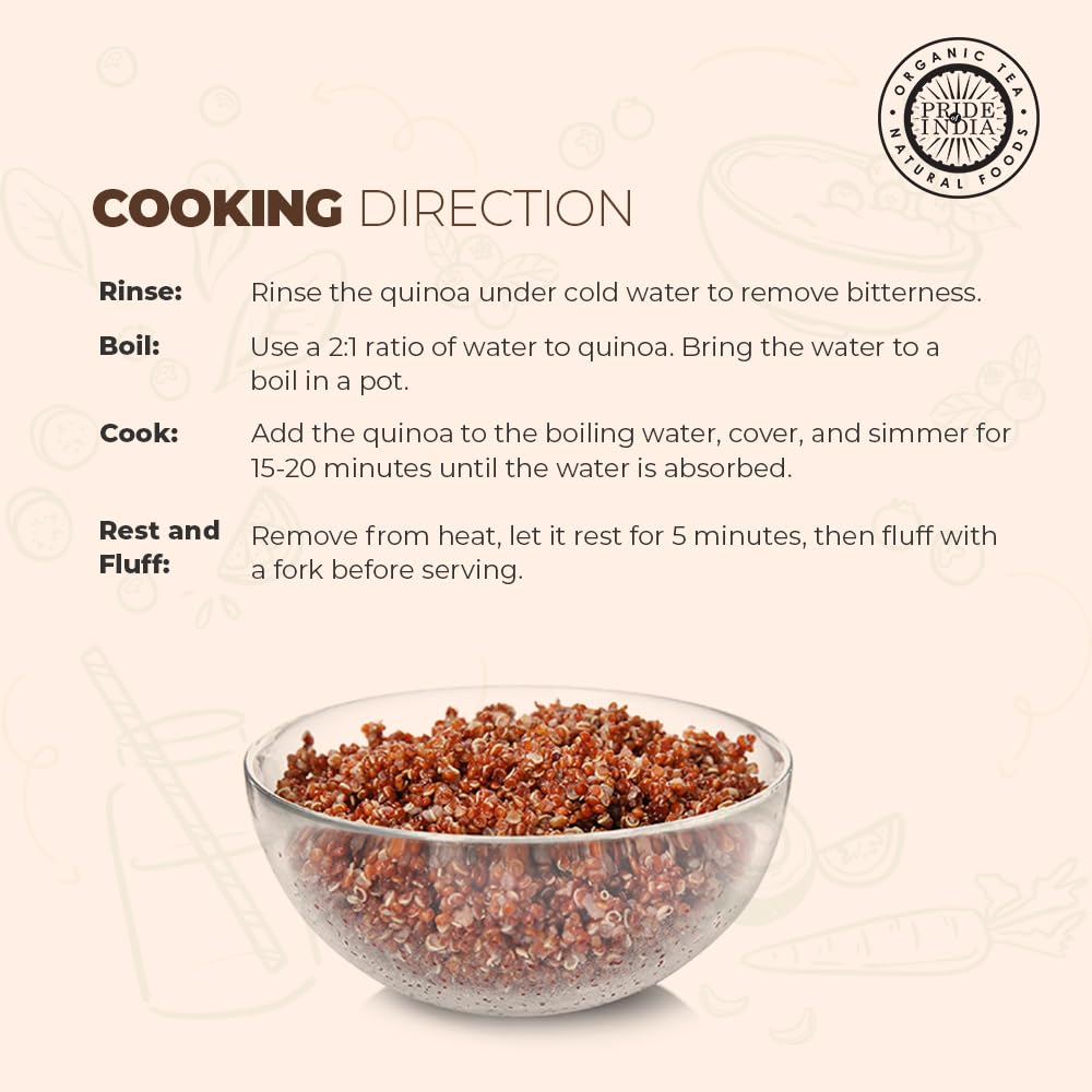 Pride Of India Bolivian quinoa pantry staple, versatile for bowls and sides.