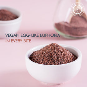 Pride Of India Himalayan black salt fine grind on table adds savory finishing touch.