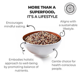 Pride Of India quinoa used for meal prep bowls