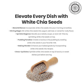 Pride Of India White Chia Seeds on yogurt, elevating breakfast with fiber