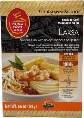 Prima Taste Laksa Kit 3-pack front box, convenient weeknight meal option