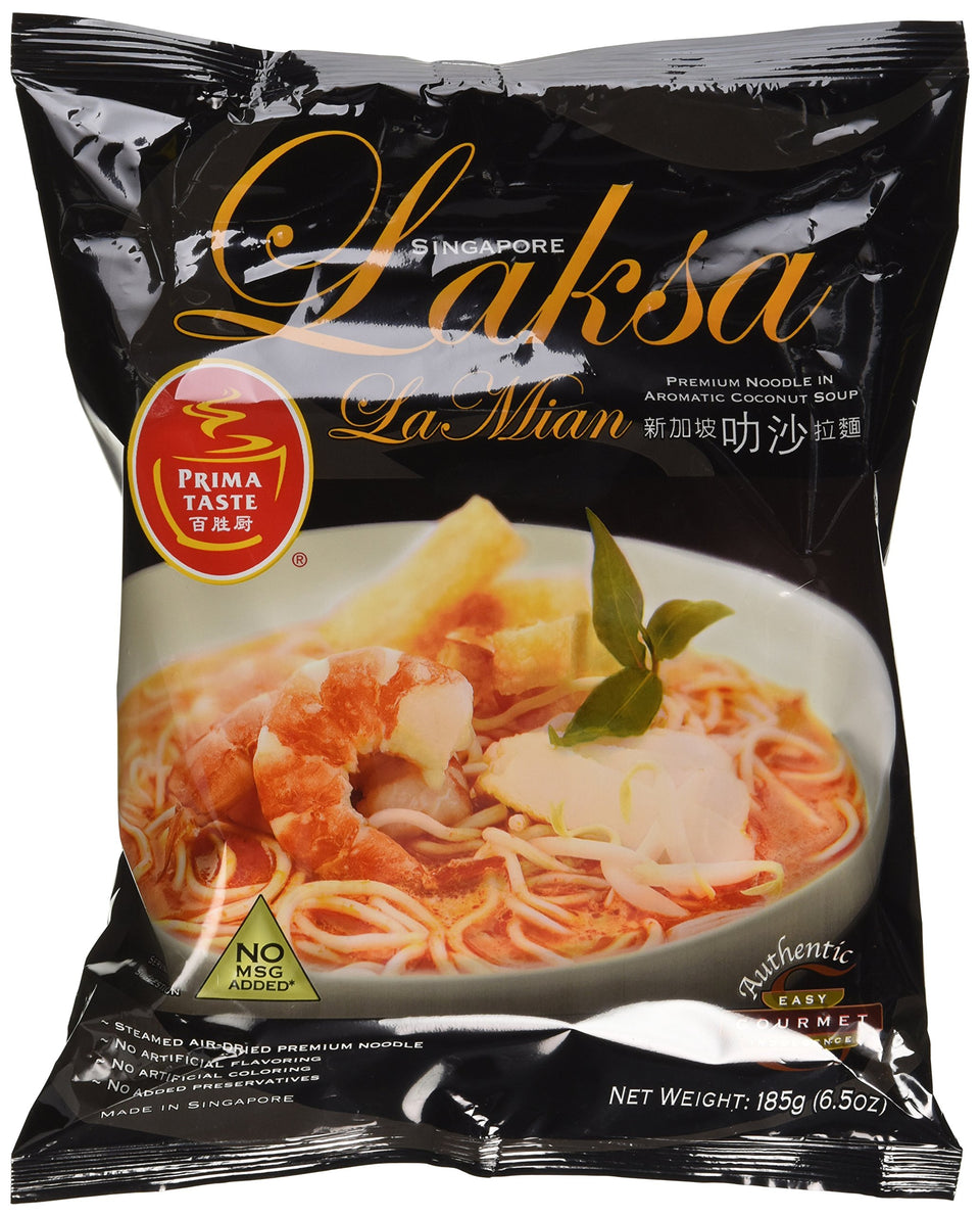 Prima Taste Laksa La Mian noodles with fragrant laksa gravy, ready in minutes