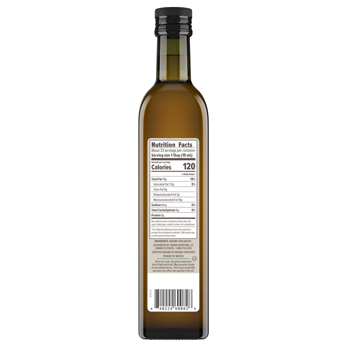 Primal Kitchen Avocado Oil 500ml baking use for pastries and roasting.