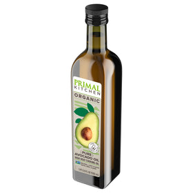 Primal Kitchen Avocado Oil 500ml healthy fats visual for everyday nutrition.