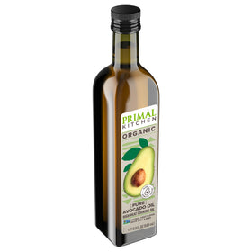 Primal Kitchen Avocado Oil 500ml organic certification seal, trusted purity.