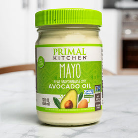 Primal Kitchen avocado oil splash, a neutral base for cooking.