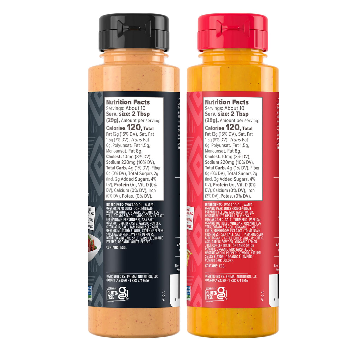 Primal Kitchen Chicken Dippin' Sauce 2-pack bottle adds bold flavor to meals.