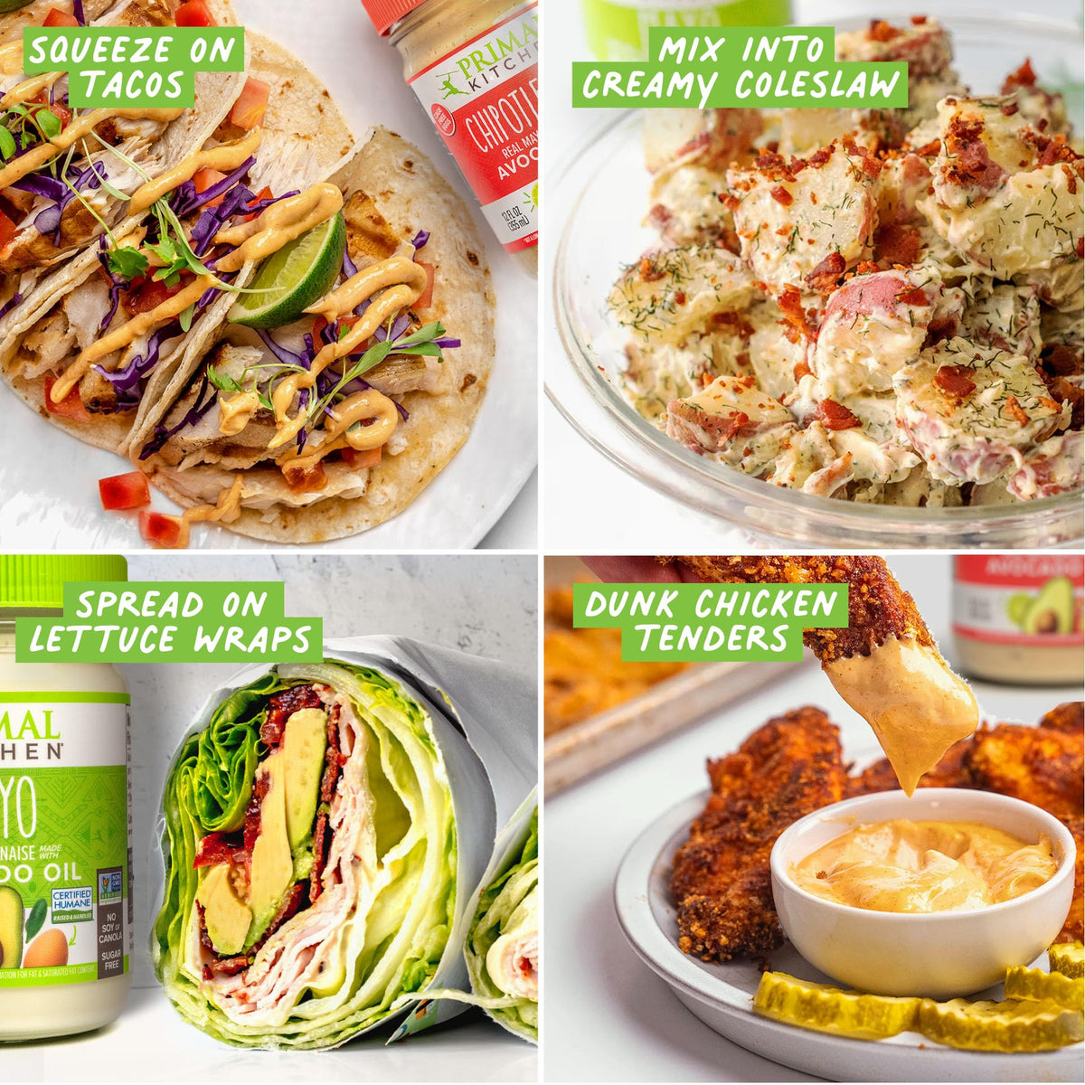 Primal Kitchen mayo on fries for dipping, creamy texture enhances snacking.