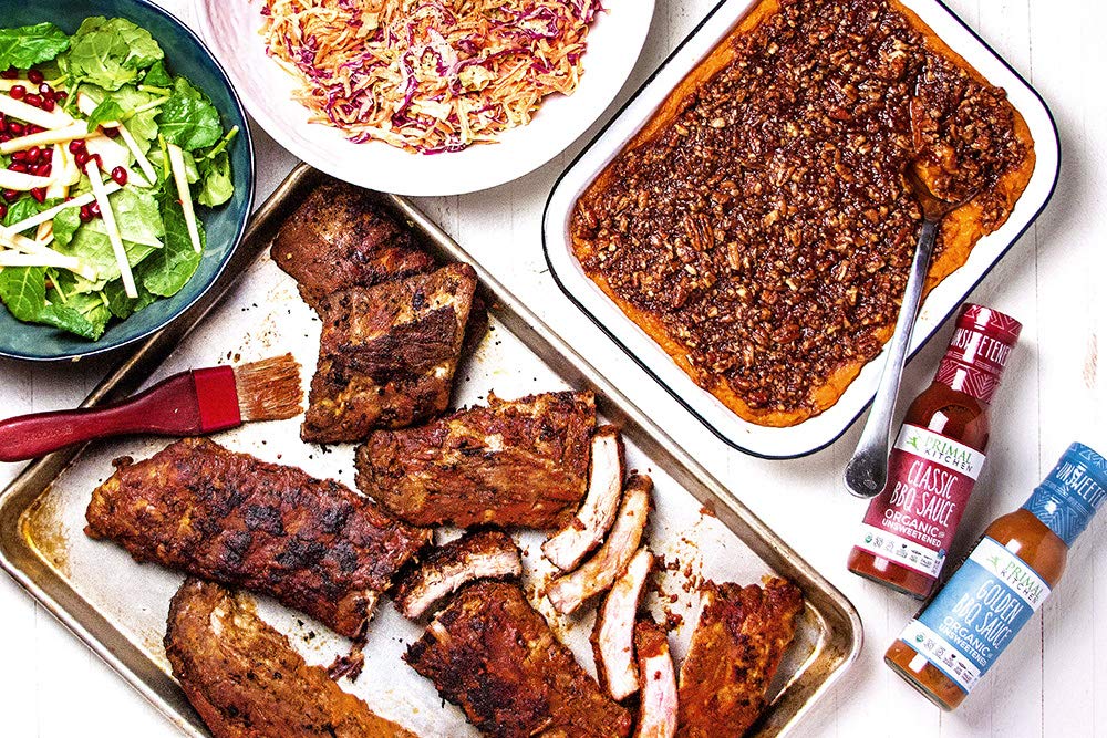 Primal Kitchen Meat dinner ready plated with sauces for restaurant-inspired flavor.