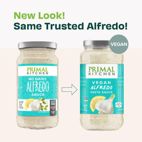 Primal Kitchen No-Dairy Alfredo Original pasta dish image shows creamy texture