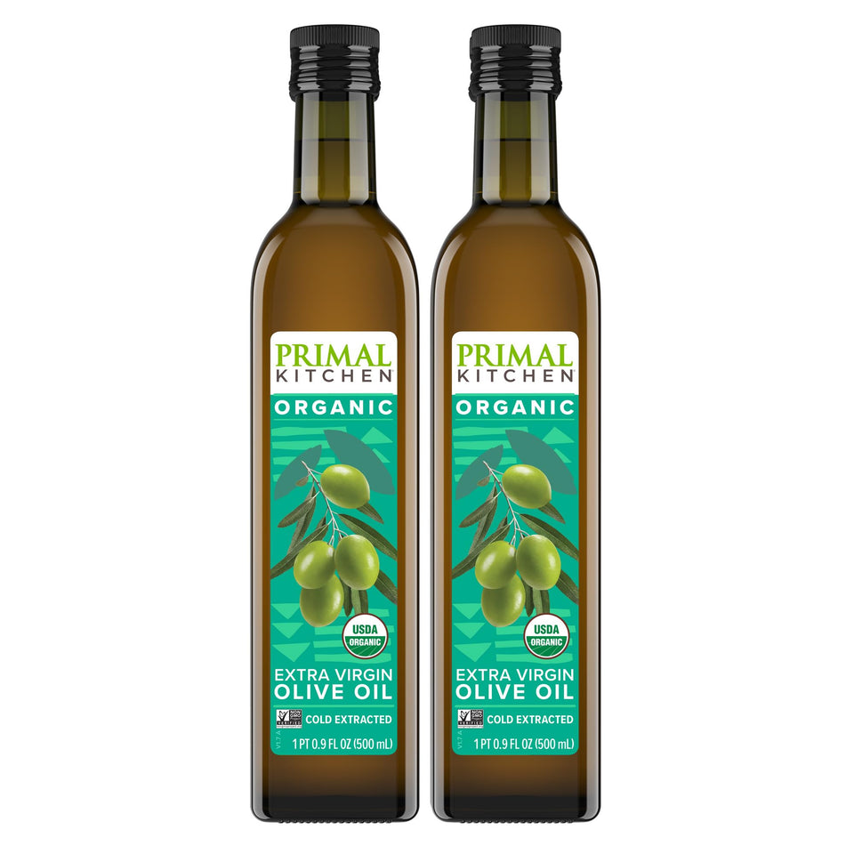 Primal Kitchen Organic EVOO bottle cap close-up with purity seal.
