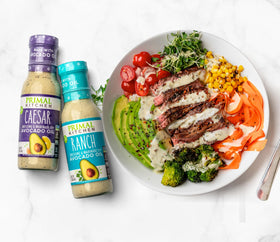 Primal Kitchen Ranch and Caesar duo variety pack on counter