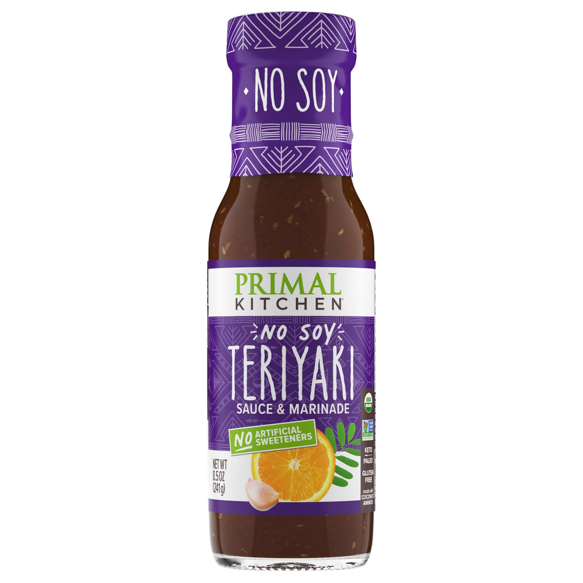 Primal Kitchen Original No Soy Teriyaki on a stir-fry bowl
