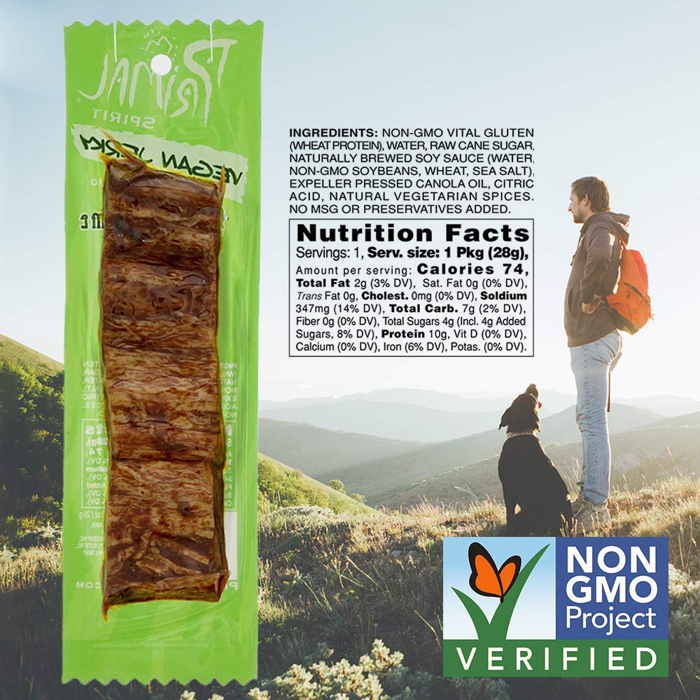 Mesquite Lime vegan jerky 24-pack flatlay showing bulk snack option